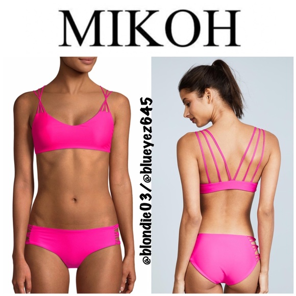 Mikoh Other - Mikoh “Madrid” bikini top in pop pink L